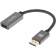 Кабель-переходник DP - HDMI-F 0.2m , серый металлик, оплетка, 4K@60Hz, Telecom (TA560)