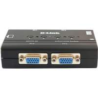 Коммутатор/ DKVM-4K,DKVM-4K/B 4-port KVM Switch, VGA+PS/2 ports