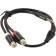 Переходник Переходник-разветвитель Vention гибкий Jack 3.5 mm M/2RCA F - 0.3 м Чёрный [VAB-R02-B030]