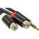 Переходник Переходник-разветвитель Vention гибкий Jack 3.5 mm M/2RCA F - 0.3 м Чёрный [VAB-R02-B030]