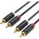Кабель Vention аудио 2RCA M/2RCA M - 2м Чёрный [BCMBH]