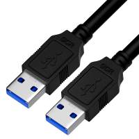 Кабель интерфейсный USB 3.0, 1.0m, AM/AM, черный, двойной экран, армированный, морозостойкий [GCR-52203]