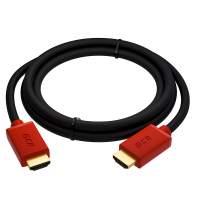 Кабель GCR 2.0m HDMI версия 1.4, черный, красные коннекторы, OD7.3mm, 30/30 AWG, позолоченные контакты, Ethernet 10.2 Гбит/с, 3D, 4K GCR-HM450-2.0m, экран [GCR-HM450-2.0m]