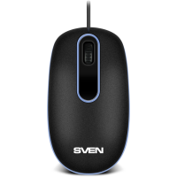 Мышь Sven RX-90 чёрная (2+1кл., 1000 DPI, блист.) [SV-020644]