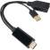 Кабель-переходник HDMI(M) +USB- DP(F) 0.15m  4K*60Hz VCOM[CG599E]