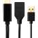 Кабель-переходник HDMI(M) +USB- DP(F) 0.15m  4K*60Hz VCOM[CG599E]