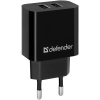 Сетевое З/У Defender Сетевой адаптер UPC-21 2xUSB,5V/2.1А кабель microUSB [83581]