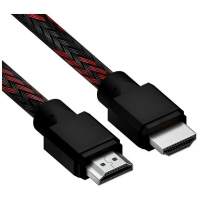 Кабель 1.5m HDMI 2.0, BICOLOR черно-красный нейлон, Ultra HD, 4K 60 fps 60Hz/5K*30Hz, 3D, AUDIO, 18.0 Гбит/с, 28AWG [4PH-R90016]