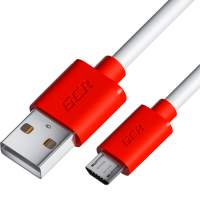 Кабель GCR 3.0m MicroUSB, белый, красные коннекторы, быстрая зарядка, 28/24 AWG, GCR-53218 [GCR-53218]