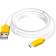 Кабель GCR 3.0m MicroUSB, белый, желтые коннекторы, быстрая зарядка, 28/24 AWG, GCR-53224 [GCR-53224]