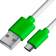 Кабель GCR 3.0m MicroUSB, белый,  зеленые коннекторы, быстрая зарядка, 28/24 AWG, GCR-53229 [GCR-53229]