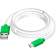 Кабель GCR 3.0m MicroUSB, белый,  зеленые коннекторы, быстрая зарядка, 28/24 AWG, GCR-53229 [GCR-53229]