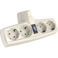 Разветвитель ZIS Pilot T, 4 розетки (евро с заземлением)