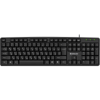 Клавиатура Defender проводная Element HB-520 USB RU,черный,полноразмерная USB [45522]