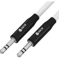 Кабель GCR 3.0m аудио jack 3.5mm/jack 3.5mm белый, AL case черный, M/M, GCR-54752 [GCR-54752]