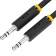 Кабель GCR 1.5m аудио jack 3,5mm/jack 3,5mm черный, желтая окантовка, ультрагибкий, M/M, Premium, экран, стерео, GCR-53814 [GCR-53814]
