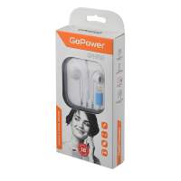 Гарнитура Наушники вставные GoPower GPHP10 Lightning (m) белый [00-00022805]