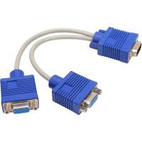 Кабель-разветвитель VGA 1-2 (1x15M/2 x15F),VCOM, 0.2метра [VVG6530-0.2M]