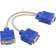 Кабель-разветвитель VGA 1-2 (1x15M/2 x15F),VCOM, 0.2метра [VVG6530-0.2M]