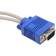 Кабель-разветвитель VGA 1-2 (1x15M/2 x15F),VCOM, 0.2метра [VVG6530-0.2M]