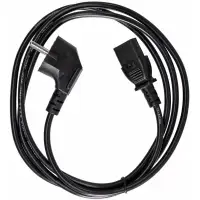 Кабель комп - розетка 220V EU (угловой)VDE 3GX0,75mm2, 1,8m, медь, Telecom TY021-CU0.75-1.8M