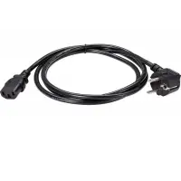 Кабель комп - розетка 220V EU (угловой)VDE 3GX1,5mm2, 1,8m, медь, Telecom TY021-CU1.5-1.8M