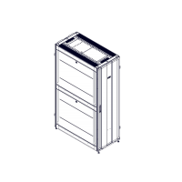 Systeme Electric mounting cabinet, Uniprom series, 42U-600/1200, 4pcs side panels, black