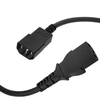 Удлинитель GCR 5.0m, С13 - С14, черный, 3*0,75mm [GCR-54331]