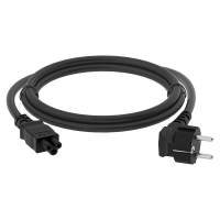 Кабель GCR для ноутбука 3.0m, Евровилка угловая - С5, черный, 3*0,5mm, GCR-54408 [GCR-54408]