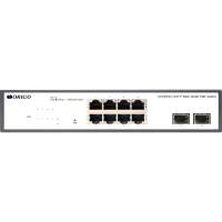 Коммутатор/ Unmanaged Switch 8x1000Base-T PoE, 2x1000Base-X SFP, PoE Budget 120W, 19
