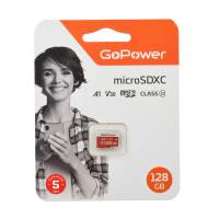 Карта памяти microSD GoPower 128GB Class10 UHS-I (U3) 100 МБ/сек V30 без адаптера [00-00025683]