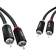 Кабель GCR 5.0m аудио 2 х RCA / 2 х RCA, черный, GCR-54131 [GCR-54131]