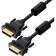 Кабель GCR PROF 1.0m DVI-D, черный, GOLD, ферритовые кольца, OD 8.5mm, 28 AWG, DVI/DVI, 25M/25M, двойной экран, GCR-54237 [GCR-54237]