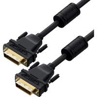 Кабель GCR PROF 7.0m DVI-D, черный, GOLD, ферритовые кольца, OD 8.5mm, 28 AWG, DVI/DVI, 25M/25M, двойной экран, GCR-DM2DMC2-7.0m [GCR-DM2DMC2-7.0m]