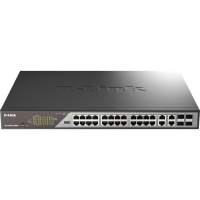 Сетевой коммутатор / Smart L2 Surveillance Switch 24х1000Base-T PoE (8 PoE ports 802.3bt 90W), 4xCombo 1000Base-T PoE/SFP, PoE Budget 518W, Long-range PoE up to 250m