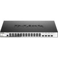 Управляемый L2 коммутатор DGS-1210-28XS/ME/B2A с 24 портами 100/1000Base-X SFP и 4 портами 10GBase-X SFP+