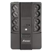 ИБП POWERMAN Brick 850 PLUS, линейно-интерактивный, 850ВА, 480Вт, 4 евророзетки с резервным питанием, 4 евророзетки с фильтрацией, USB, защита RJ45/RJ11, батарея 12В 9Ач 1 шт., 293мм х 202мм х 93мм, 5.2 кг. / UPS POWERMAN Brick 850 PLUS, line-interactive,