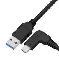 GCR Кабель интерфейсный USB 3.0 (USB 3.2 Gen 1) Type C 2.0m, АМ / CM угловой, 5 Гбит/с, черный, GCR-54709