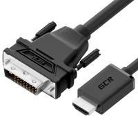 Кабель GCR 5.0m HDMI-DVI, 19M / 25M Dual Link, черный, 30 AWG, двойной экран, GCR-55523 [GCR-55523]