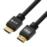 Кабель GCR 0.5m HDMI 2.1, черный, 8K 60Hz, 4K 144Hz, динамический HDR, 4:4:4, Ultra HD, 48.0 Гбит/с, 2 Х экран, армирование, GCR-55549 [GCR-55549]