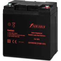 Батарея POWERMAN Battery CA12240, напряжение 12В, емкость 24Ач, макс. ток разряда 360А, макс. ток заряда 7.2А, свинцово-кислотная типа AGM, тип клемм M1, Д/Ш/В 166/126/174, 8.4 кг./ Battery POWERMAN Battery CA12240, voltage 12V, capacity 24Ah, max. discha