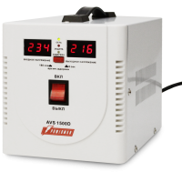 Стабилизатор POWERMAN AVS 1500D, ступенчатый регулятор, цифровые индикаторы уровней напряжения, 1500ВА, 140-260В, максимальный входной ток 10А, 2 евророзетки, IP-20, напольный,  200мм х 160мм х 190мм, 4 кг./ Stabilizer POWERMAN AVS 1500D, step-type regula