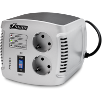 Стабилизатор POWERMAN AVS 500C, ступенчатый регулятор, 500ВА/280Вт, 150-280В, максимальный входной ток 4А, 2 евророзетки, IP-20, напольный,  151мм х 126мм х 123мм, 1.4 кг./ Stabilizer POWERMAN AVS 500C, step-type regulator, 500 VA / 280W, 150-280V, maximu