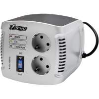 Стабилизатор POWERMAN AVS 1000C, ступенчатый регулятор, 1000ВА/500Вт, 150-280В, максимальный входной ток 8А, 2 евророзетки, IP-20, напольный,  151мм х 126мм х 123мм, 2 кг./ Stabilizer POWERMAN AVS 1000C, step-type regulator, 1000VA / 500W, 150-280V, the m