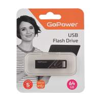 Флеш-накопитель Флеш-накопитель GoPower TITAN 64GB USB3.0 металл черный графит (1/50/1000) [00-00025967]