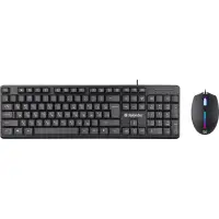 Набор клавиатура+мышь Defender проводной набор Triumph C-991 RU,черный,полноразмерный,1.8м [45991]