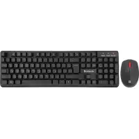 Набор клавиатура+мышь Defender беспроводной набор Milan C-992 RU,черный,полноразмерный [45992]