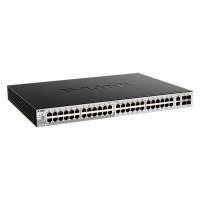 Коммутатор/ DGS-3130-54PS Managed L3 Stackable Switch 48x1000Base-T PoE, 2x10GBase-T, 4x10GBase-X SFP+, PoE Budget 370W (740W with DPS-700), Surge 6KV, CLI, 1000Base-T Management, RJ45 Console, USB, RPS, Dying Gasp