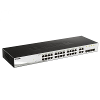 Коммутатор/ DGS-1210-28/FL Managed L2 Switch 24x1000Base-T, 4xCombo 1000Base-T/SFP, Surge 6KV, CLI
