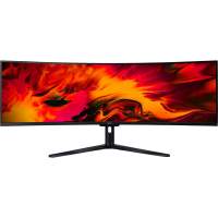 Монитор ACER EI491CRSBMIIIPHX 49'', ZeroFrame Yes, Curved 1800R Black, 32:9, VA, 3840x1080, 4ms, 400cd, 144Hz, 1xHDMI(2.0) + 2xHDMI(1.4) + 1xDP(1.2) + Audio Out, Speakers 3Wx2, sync: FreeSync Premium Pro, hdr: HDR 400, hadj 95